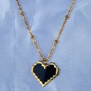 Mosaic black heart 🖤 necklace